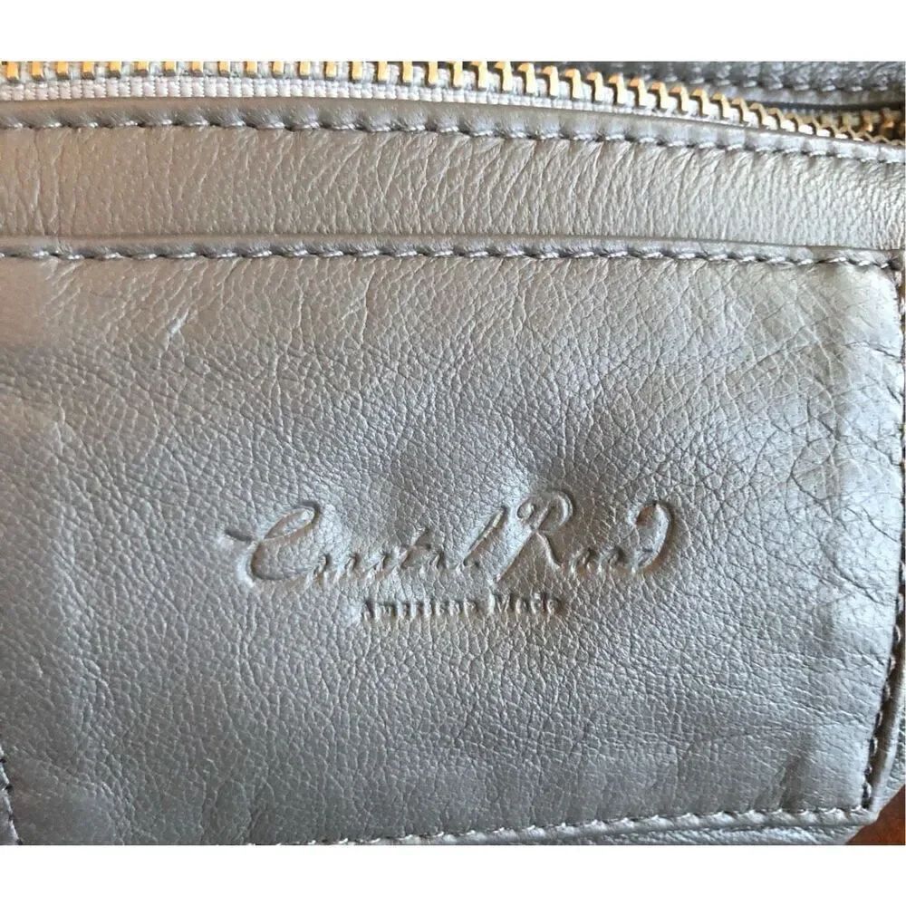 COASTAL ROAD -🎉HP🎉 Gray Marble Custom-Made Leather Zipper-Accent Envelope Clutch - Picture 6 of 15